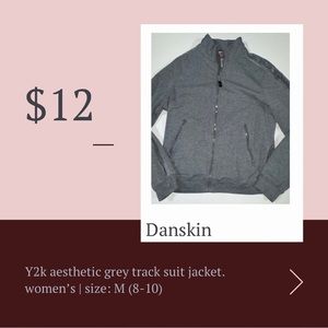 y2k aesthetic grey track suit jacket
